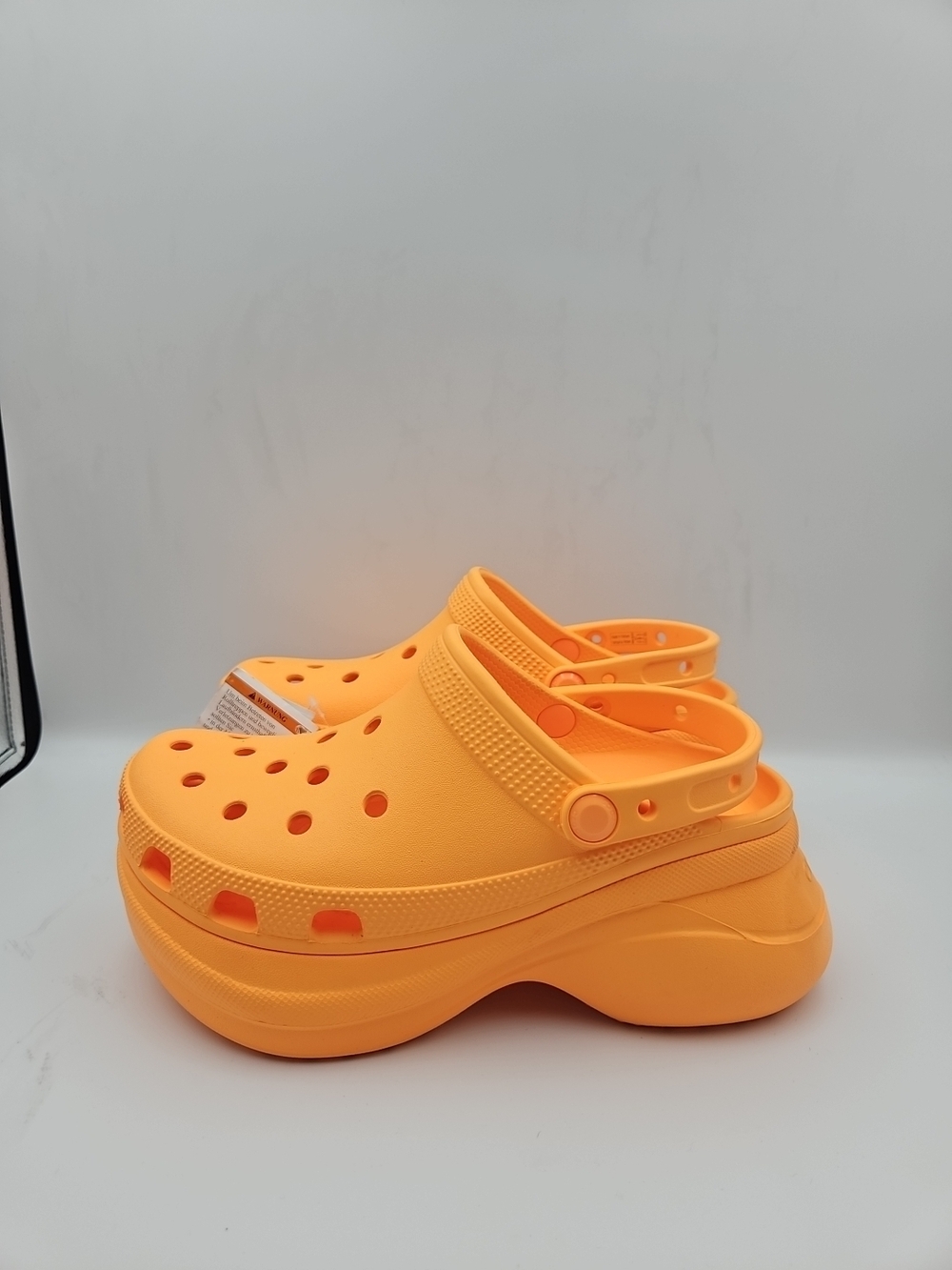CROCS Platform Clogs in Bright Orange